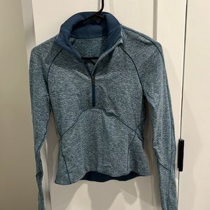 Blue cropped lululemon long sleeve